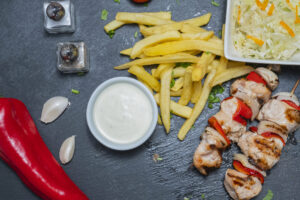 Meniu frigarui pui ( 2 buc)