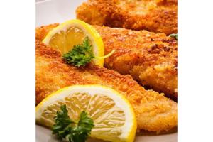 Cod pane + cartofi natur